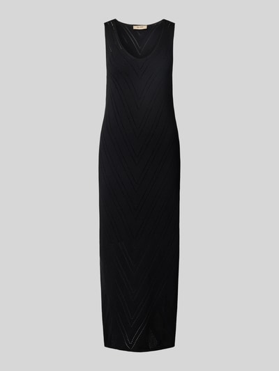 MOS MOSH Sukienka z dzianiny z ażurowym wzorem model ‘Alvana’ Czarny 2