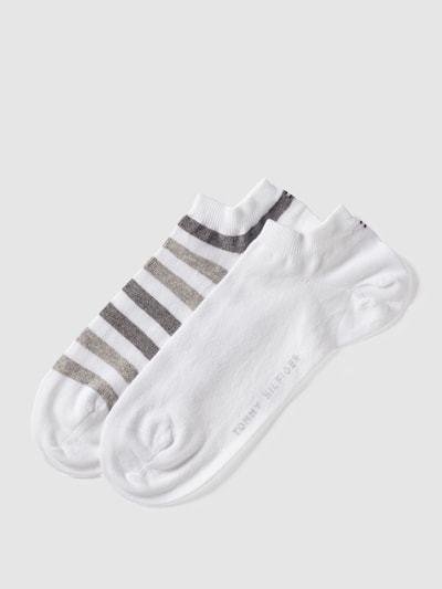 Tommy Hilfiger Sneakersocken mit Label-Print im 2er-Pack Weiss 1