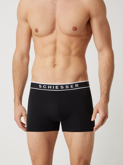 Schiesser Boxershort met stretch in set van 3 Zwart - 2