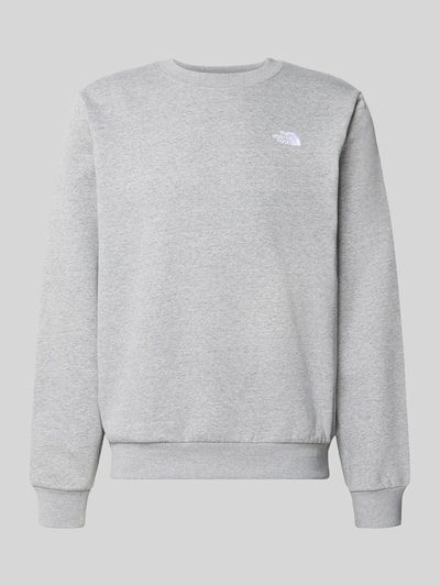 Produktfoto, Regular Fit Sweatshirt Modell "EVOLUTION" von The North Face in Hellgrau, Baumwoll-Mix, elastische Abschlüsse, Rundhalsausschnitt, Logo-Stitching