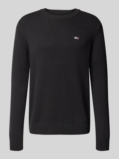 Tommy Jeans Strickpullover mit Logo-Stitching Black 1