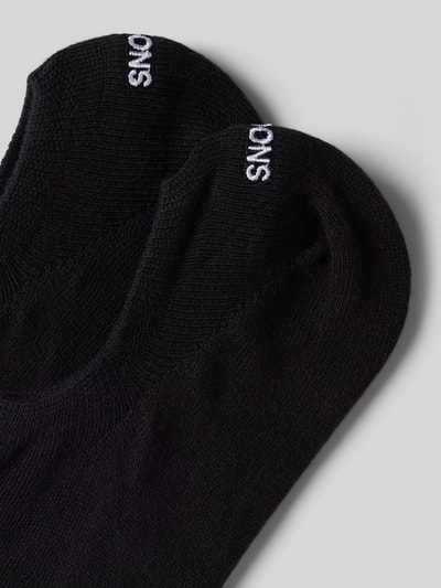 SNOCKS Skarpety z wyhaftowanym logo w zestawie 2 szt. Czarny 3