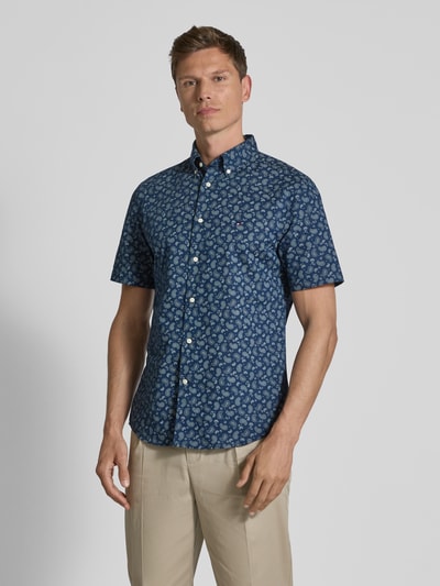 Tommy Hilfiger Regular Fit Freizeithemd aus Baumwoll-Leinen-Mix Blau 4