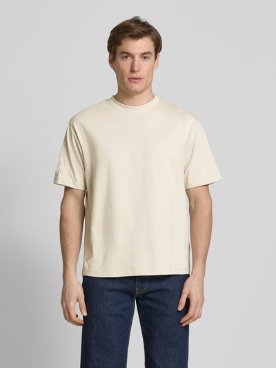 MCNEAL T-Shirt mit geripptem Rundhalsausschnitt Beige 4