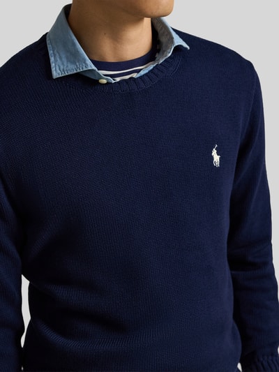 Polo Ralph Lauren Relaxed Fit Pullover aus reiner Baumwolle Marine 3