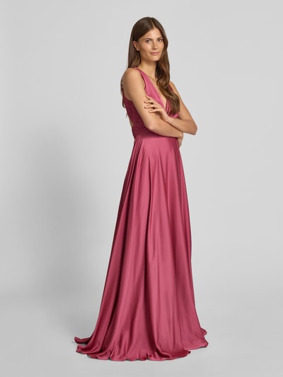 Jake*s Cocktail Abendkleid mit Taillenpasse Altrosa Melange 1