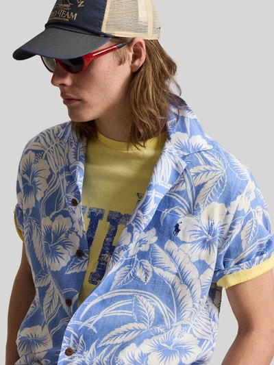 Polo Ralph Lauren regular fit vrijetijdsoverhemd van puur linnen Bleu - 3