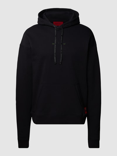 HUGO Hoodie mit Label-Prints Modell 'Dullie' Black 2