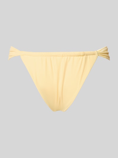 Produktfoto, Bikinihose mit hohem Beinausschnitt Modell 'ZANITA' von Neo Noir, Damen, Material-Mix mit Stretch-Anteil, Körpernahe Passform, elastischer Bund, Hoher-Beinausschnitt, einfarbiges Design in zartem Gelb, glatte Struktur