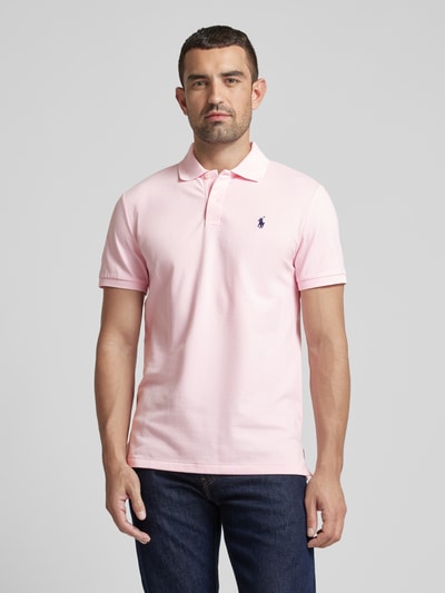 Polo Ralph Lauren Tailored fit poloshirt met logostitching Felroze - 4