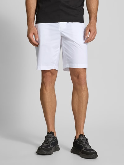 BOSS Green Korte broek met achterzak, model 'Speedflex' Wit - 4