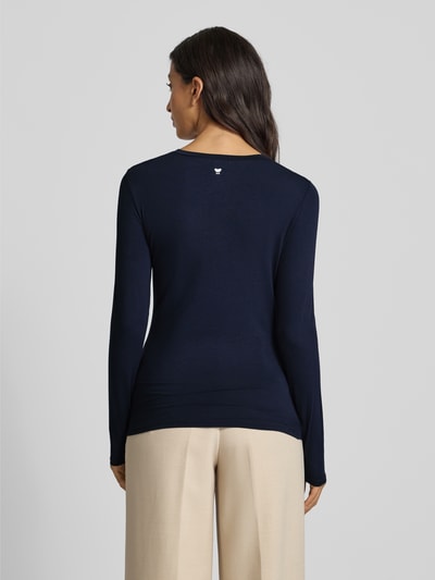 Weekend Max Mara Regular Fit Langarmshirt aus Viskose-Mix Modell 'MULTI' Marine 5