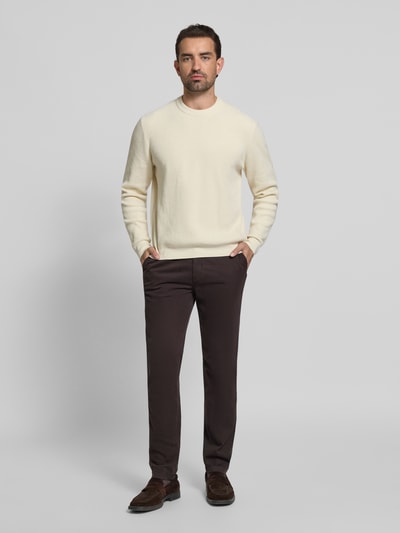 g1920 Chino mit französischen Eingrifftaschen Modell 'Tybalt' Dunkelbraun 1