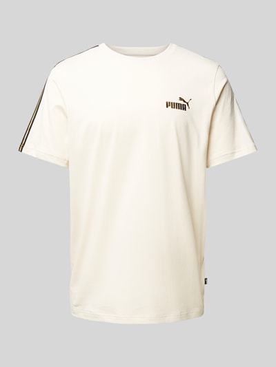 PUMA PERFORMANCE T-shirt z nadrukiem z logo Złamany biały 2