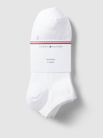 Tommy Hilfiger Sneakersocken mit Rippenbündchen im 4er-Pack Weiss 3