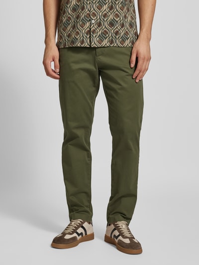 Tommy Hilfiger Regular fit chino met knoopsluiting Olijfgroen - 4