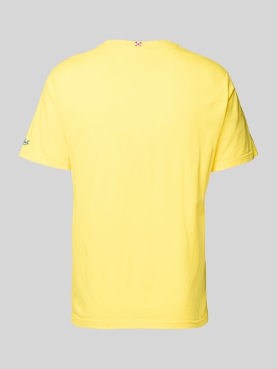 MC2 Saint Barth T-Shirt mit Statement- und Motiv-Stitching Modell 'PORTOFINO' GELB 3