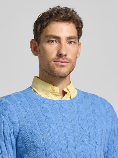Polo Ralph Lauren Gebreide pullover van kasjmier met ronde hals Lichtblauw gemêleerd - 3