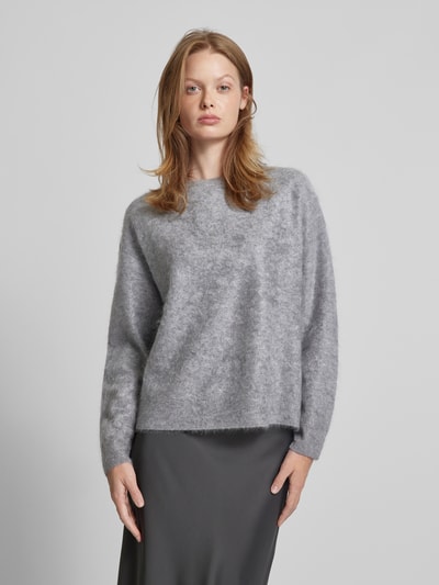 Windsor Kasjmier pullover met boothals Middengrijs gemêleerd - 4