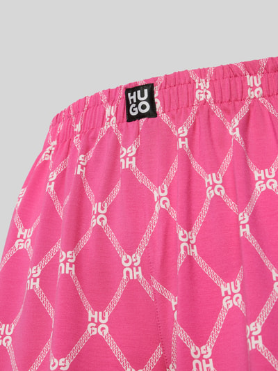 HUGO Regular Fit Pyjama-Shorts mit elastischem Bund Modell 'NIKA' Pink 2