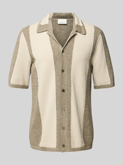 Profuomo Regular Fit Freizeithemd aus Baumwoll-Leinen-Mix Beige 2