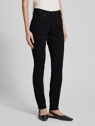 Cambio Jeansy barwione o kroju skinny fit z dodatkiem streczu model ‘PARLA’ Czarny 4