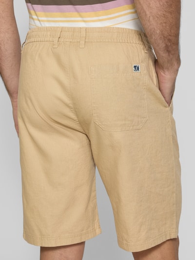 s.Oliver RED LABEL Relaxed Fit Bermudas aus Leinen-Baumwoll-Mix Beige 3