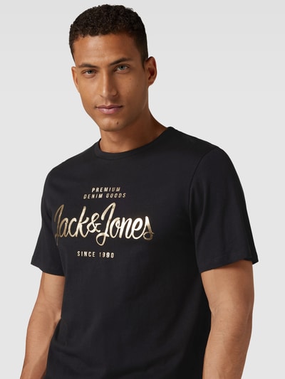 Jack & Jones Premium T-Shirt aus Baumwolle mit Label-Print - Exklusiv bei uns erhältlich Black 3