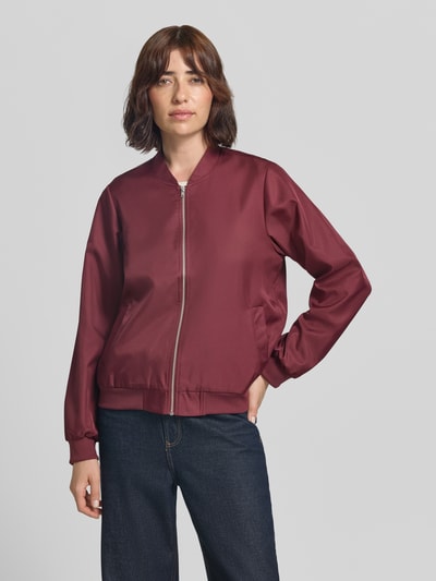 VILA Bomberjacke mit Eingrifftaschen Modell 'PAPAYA' Bordeaux 4