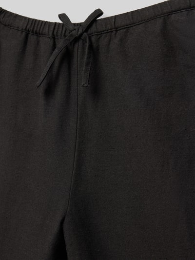 Mango Wide Leg Stoffhose mit Leinen-Anteil Black 2