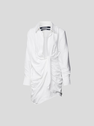 Jacquemus Knielanges Kleid in Wickel-Optik Weiss 2