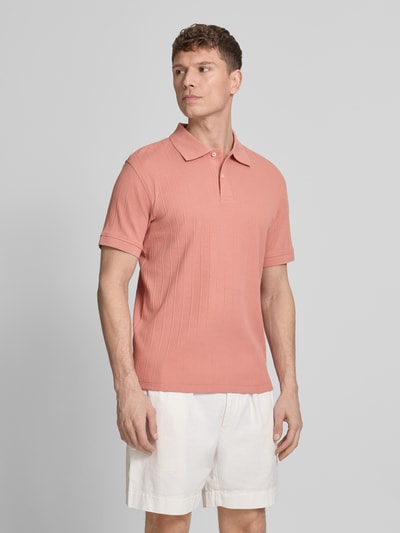 Selected Homme Regular Fit Poloshirt reiner Baumwolle Modell 'COLE' Lachs 4