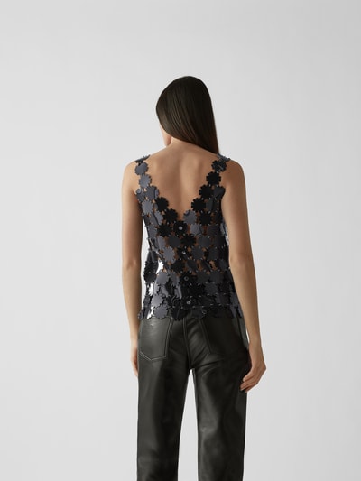 Paco Rabanne Top mit Applikationen Schwarz 5