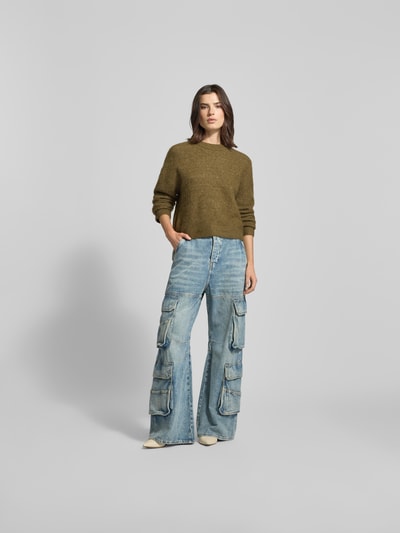 Filippa K Pullover mit gerippten Abschlüssen Khaki 1