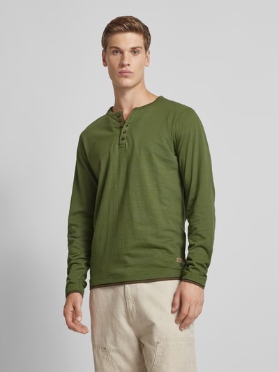 Blend Shirt met lange mouwen en knoopsluiting Groen - 4