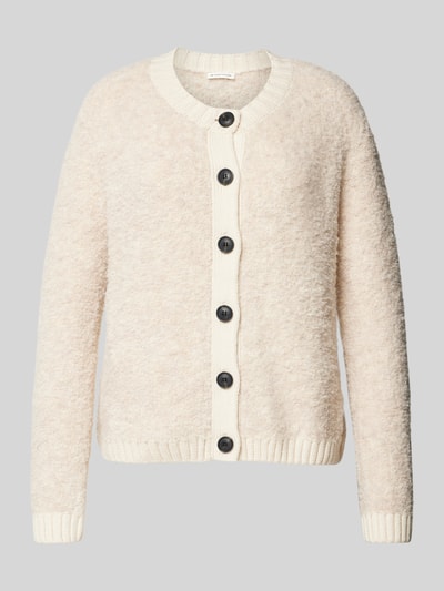 Tom Tailor Bouclé Cardigan mit Wollanteil Beige 1