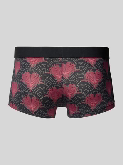 HOM Trunks mit floralem Allover-Print Modell 'Carlyle' Bordeaux 3