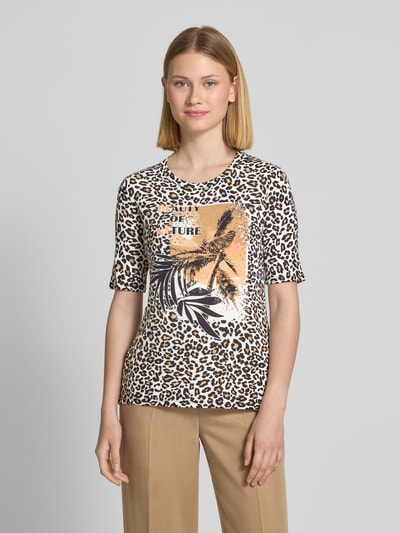 Betty Barclay T-shirt z okrągłym dekoltem i rękawami o dł. 1/2 Czarny 4