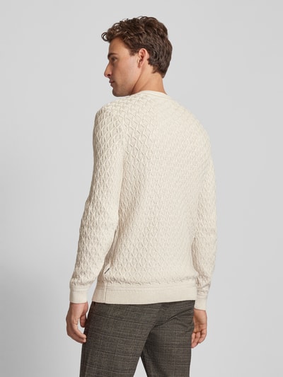 GABBA Gebreide pullover met ronde hals, model 'AKSLA' Offwhite - 5