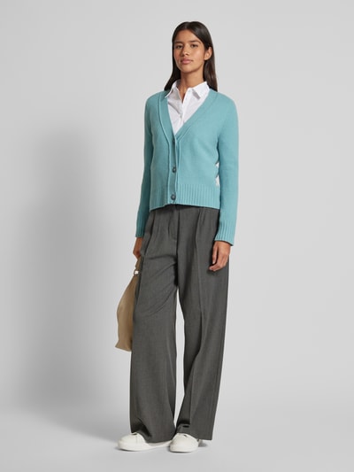 Fynch-Hatton Regular Fit Cardigan aus Wolle mit V-Ausschnitt Aqua 1