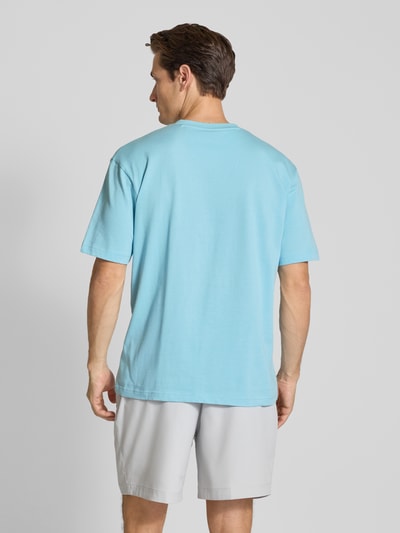 BOSS Green Regular Fit T-Shirt aus reiner Baumwolle Modell 'TEE 10' Hellblau 5