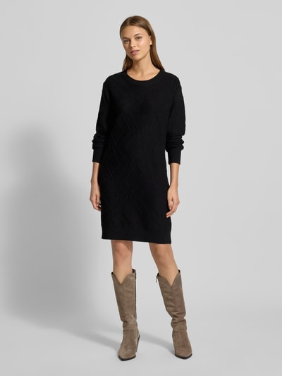 FREE/QUENT Strickkleid aus Viskose-Mix Modell 'Saturn' Black 1