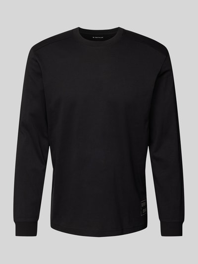 Tom Tailor Regular Fit Langarmshirt aus reiner Baumwolle Black 2