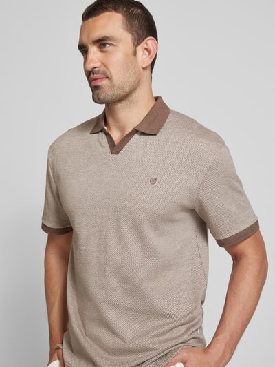 Jack & Jones Premium Poloshirt mit Label-Stitching Modell 'WILLAS' Taupe 3