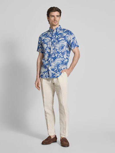 Gant Regular Fit Leinenhemd mit Button-Down-Kragen Royal 1