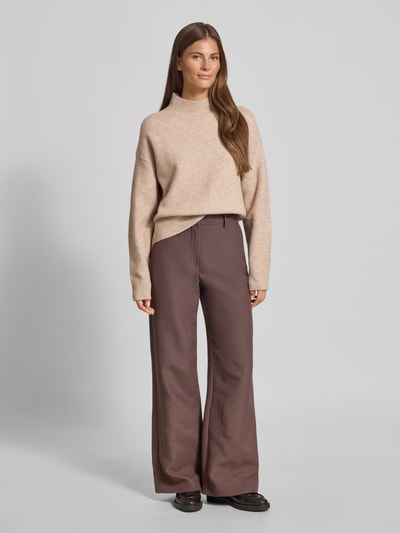 Neo Noir Relaxed Fit Strickpullover mit Woll-Anteil Modell 'Paulina' Beige Melange 1