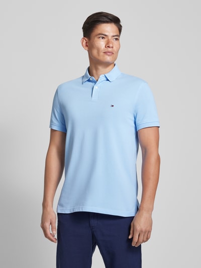 Tommy Hilfiger Regular Fit Poloshirt mit Logo-Stitching Hellblau 4