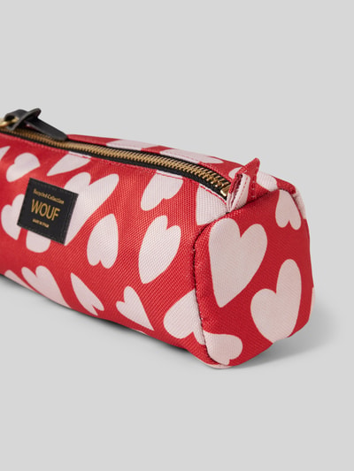 WOUF Make-uptasje met all-over motief, model 'Amore' Rood - 2