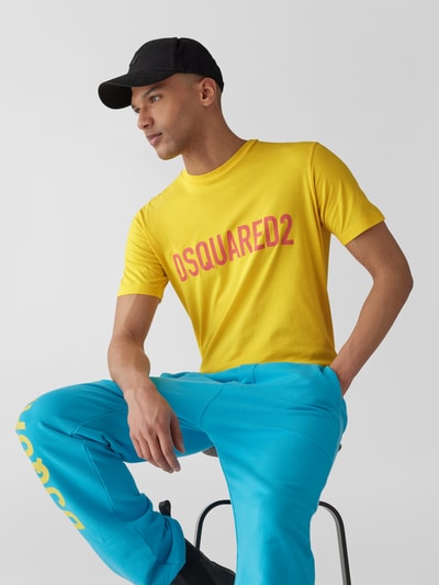 Dsquared2 T-Shirt mit Brand-Print Gelb 6