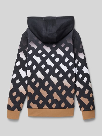 Boss Hoodie met capuchon en elastische boorden Zwart - 3